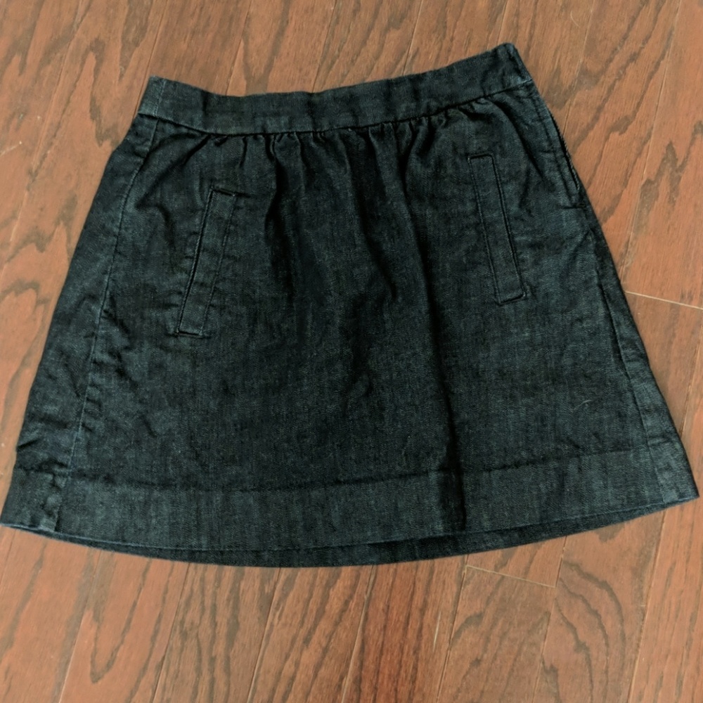J crew denim jean skirt